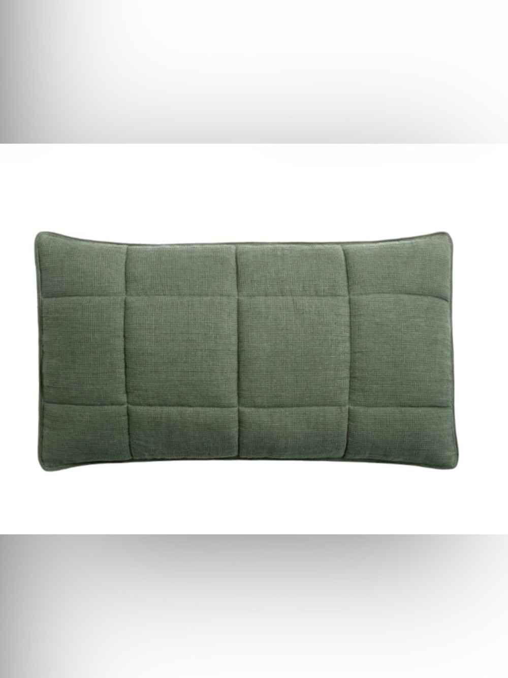 1 NWOT Pottery Barn European Flax Linen Waffle Comforter King Sham Cypress